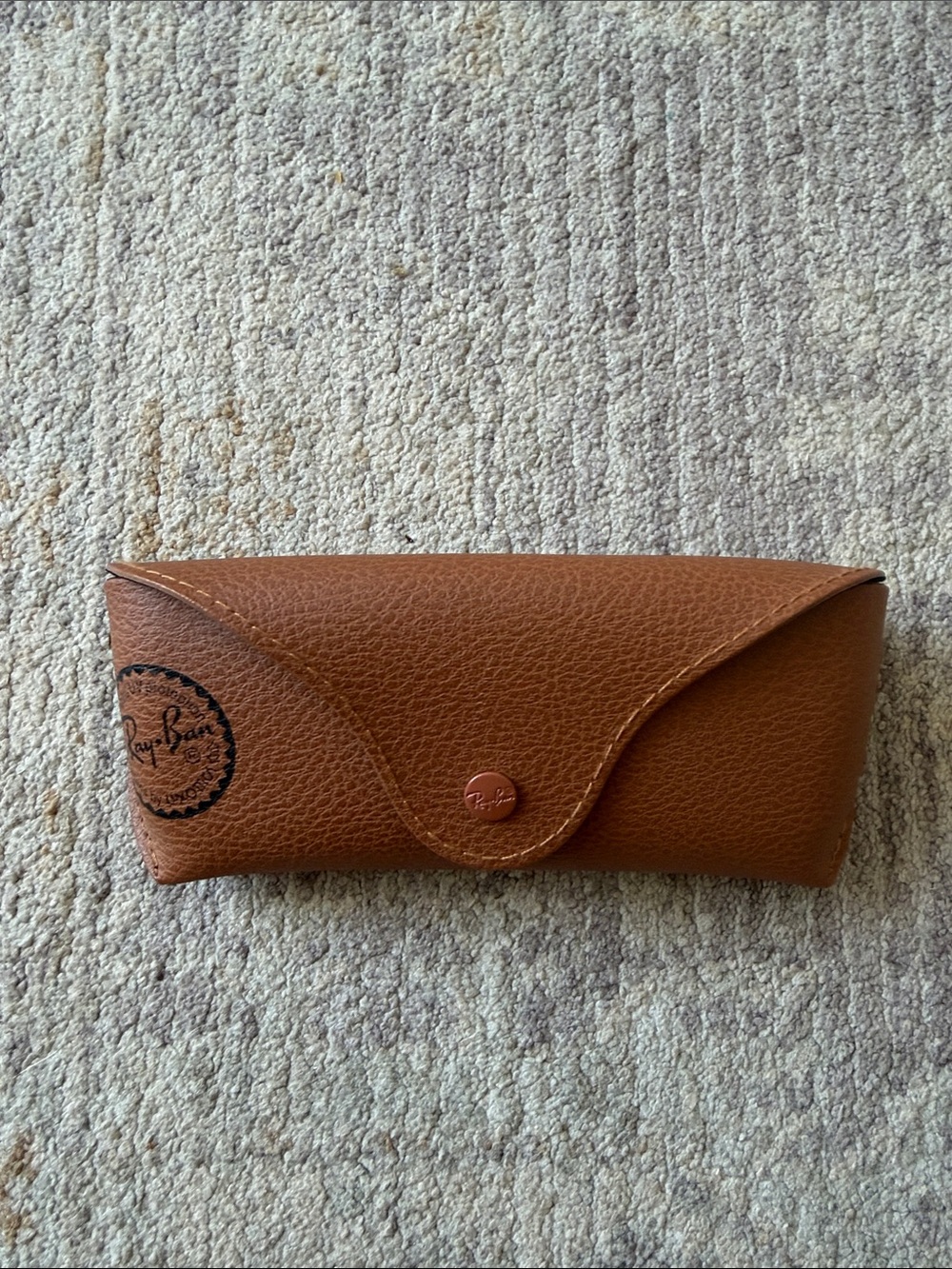 Ray-Ban Tan Leather Sunglasses Case